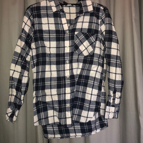 Navy and white flannel - Picture 1 of 1